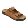 Vegan Leather Buckle Strap Slippers Men