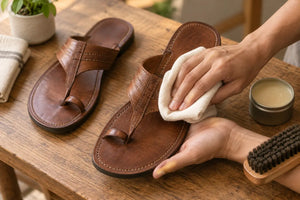 Leather Kolhapuri Chappal Care: How to Clean and Dry a Pair