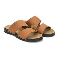 Dual Strap Vegan Leather Comfort Slippers