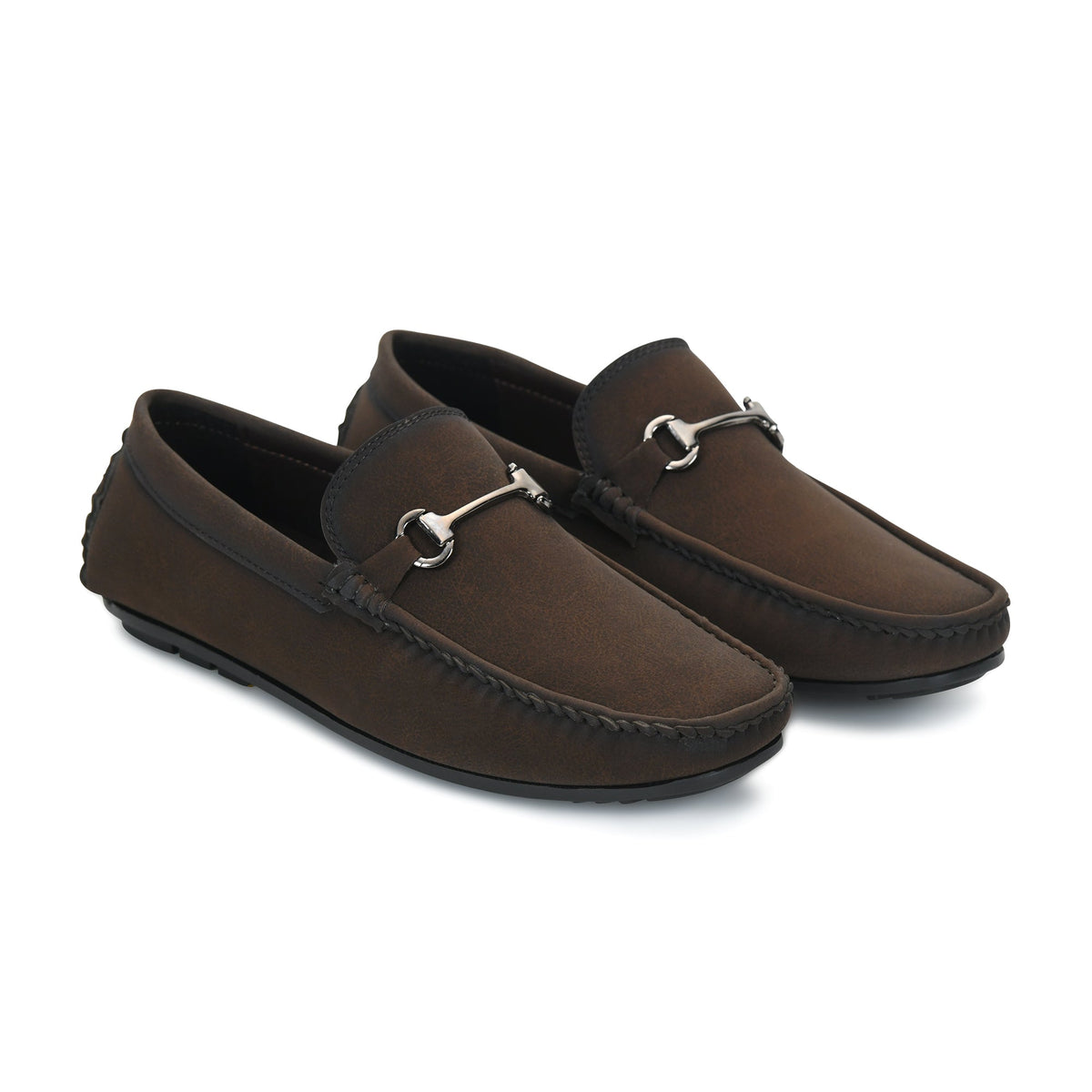 Suede Finish Horsebit Slip-On Loafers Men
