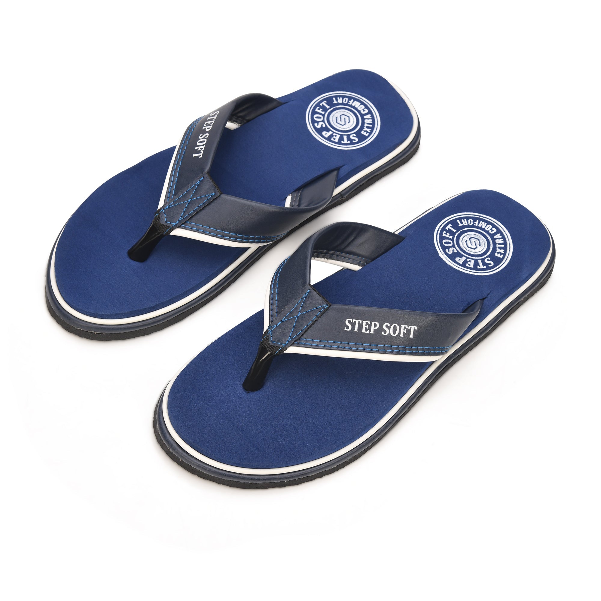 EVA V-Shape Anti-Skid Flip Flops for Men Blue