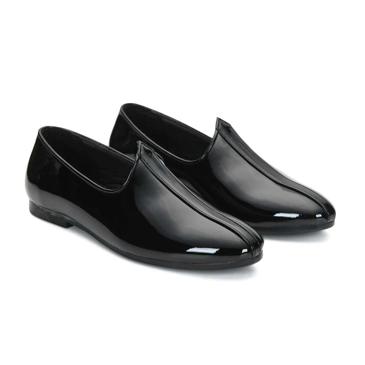 Patent Finish Ethnic Jutti Mojari Men