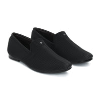 Suede Perforated Slip-On Juttis for Men