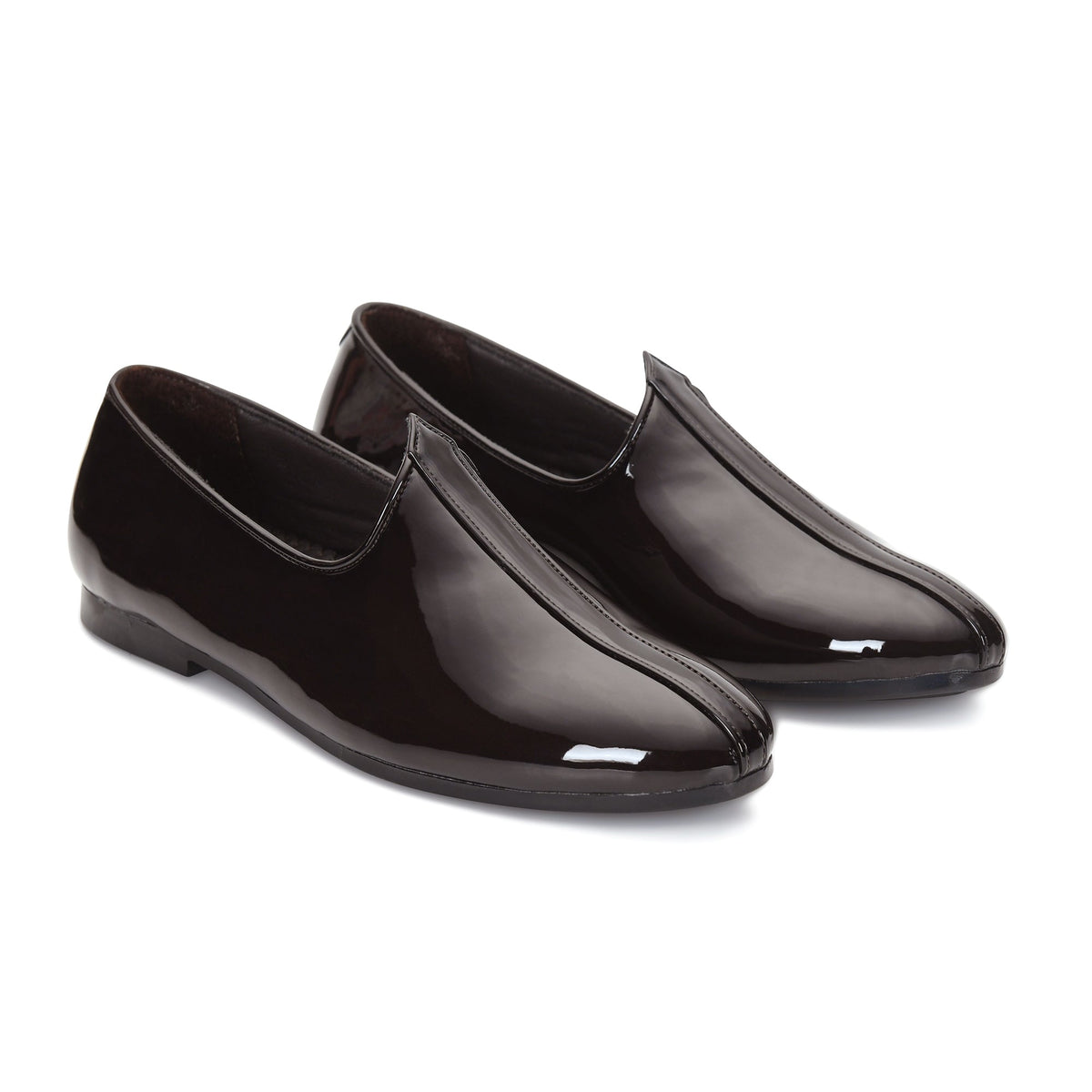Patent Finish Ethnic Jutti Mojari Men