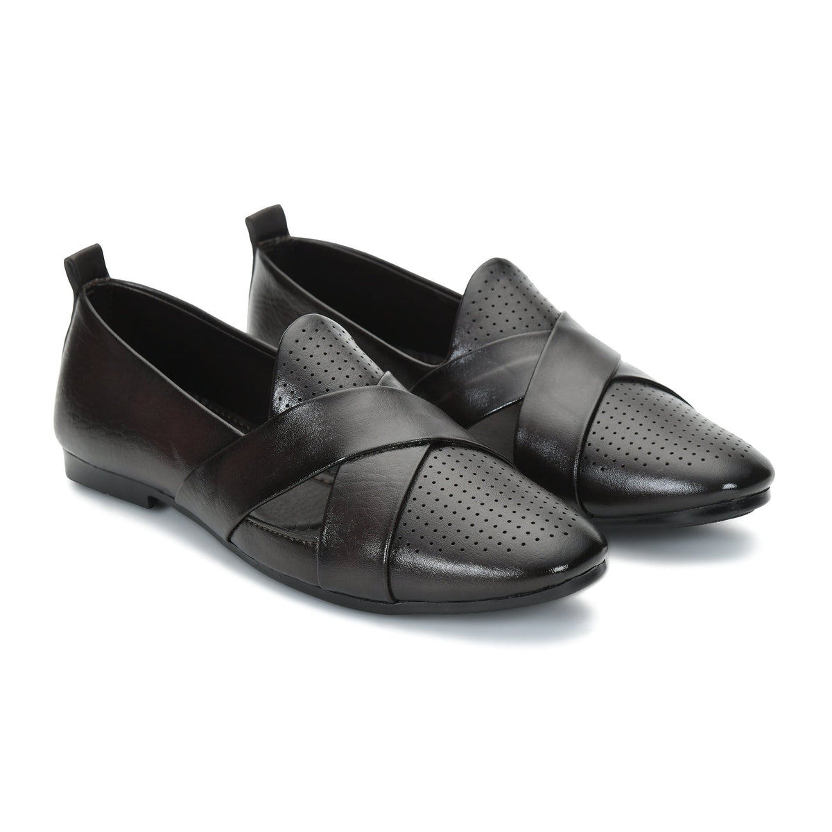 Criss-Cross Nagra Jutti Loafers for Men