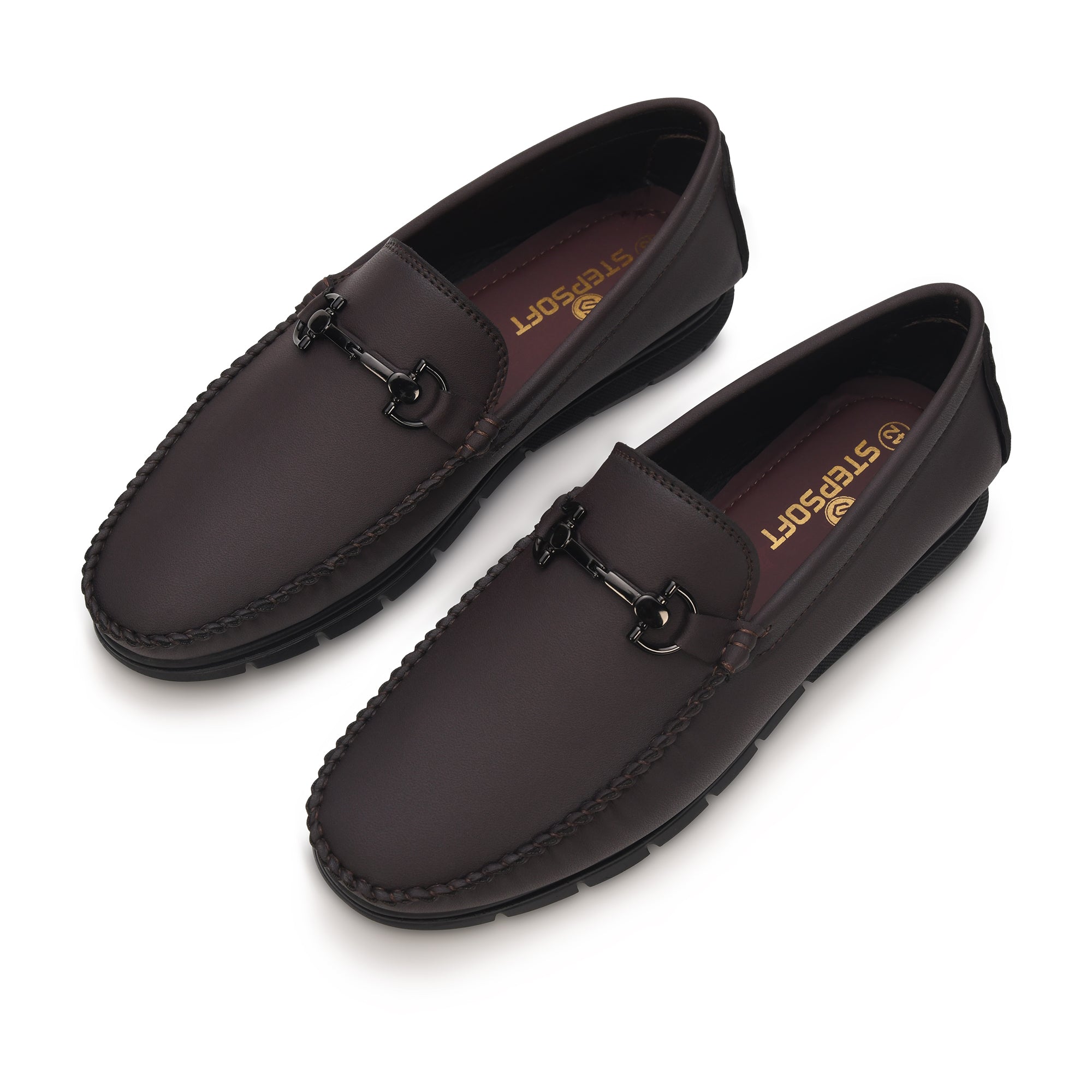STEPSOFT Men’s Faux Leather Bit Loafers | Slip-On Loafer Shoes for Office, Casual & Formal Wear