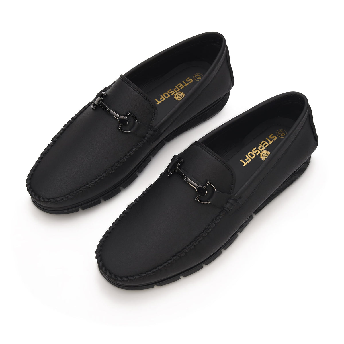 STEPSOFT Men’s Faux Leather Bit Loafers | Slip-On Loafer Shoes for Office, Casual & Formal Wear