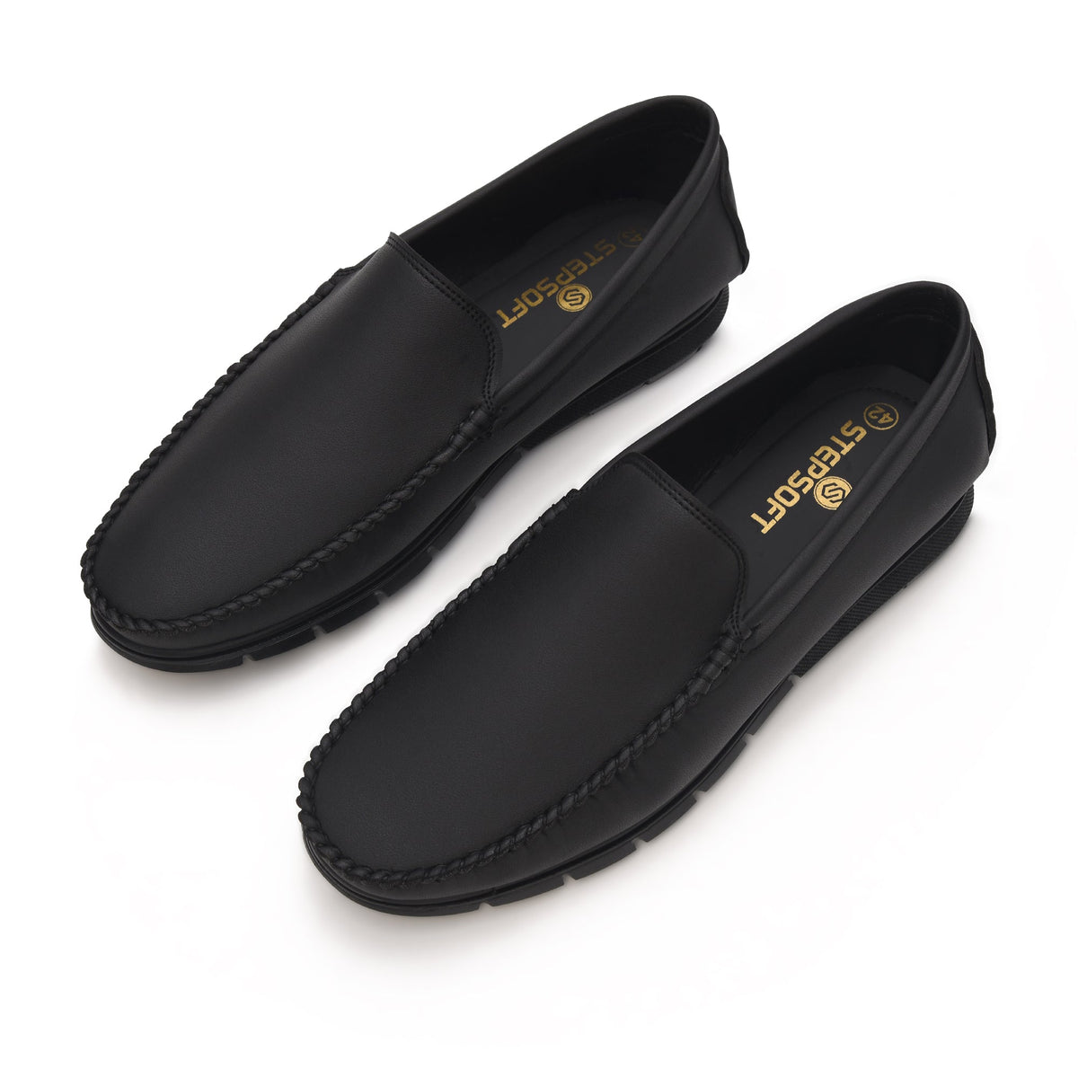 Classic Faux Leather Slip-On Loafers Men
