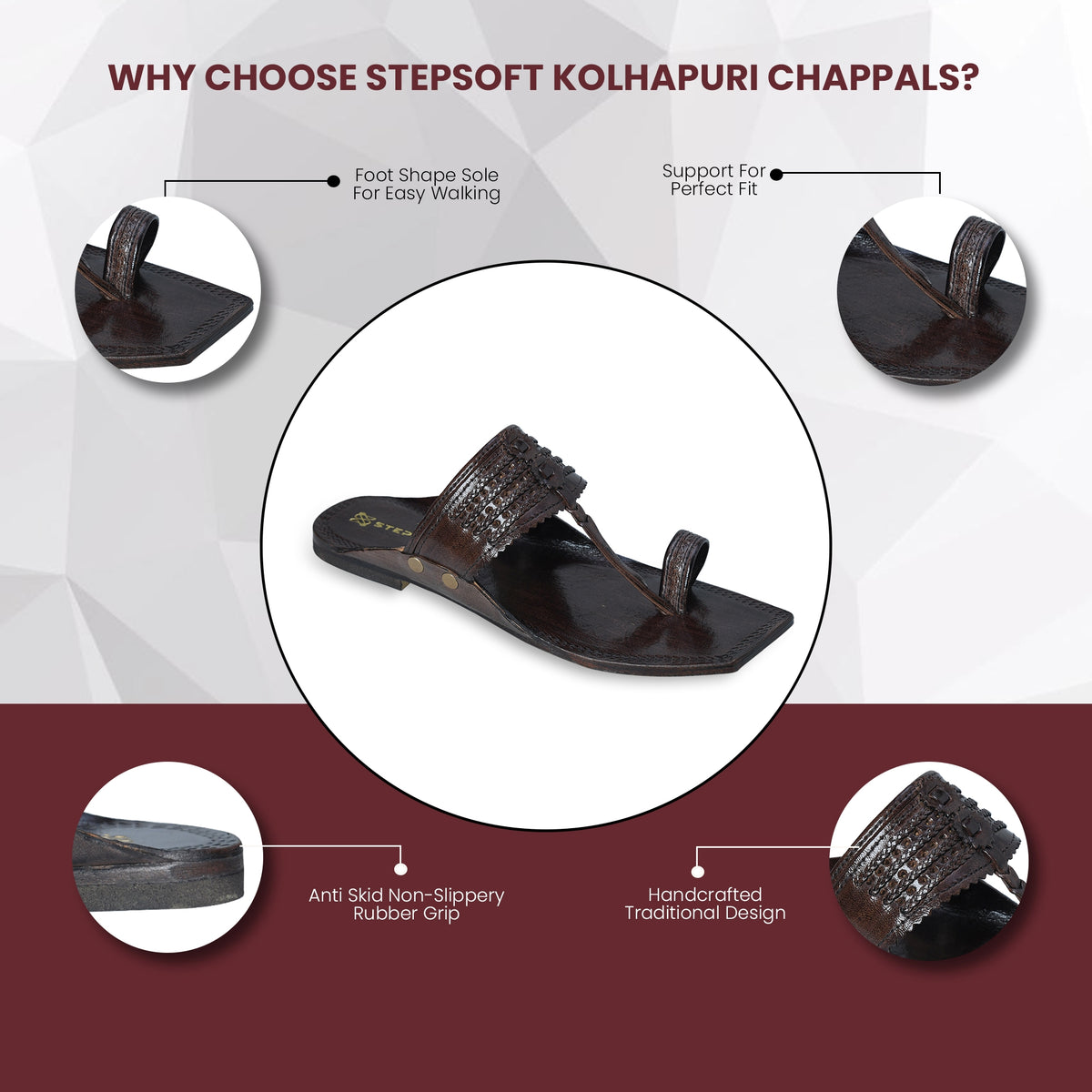 Viraj Patina Royale Pure Leather Kolhapuri