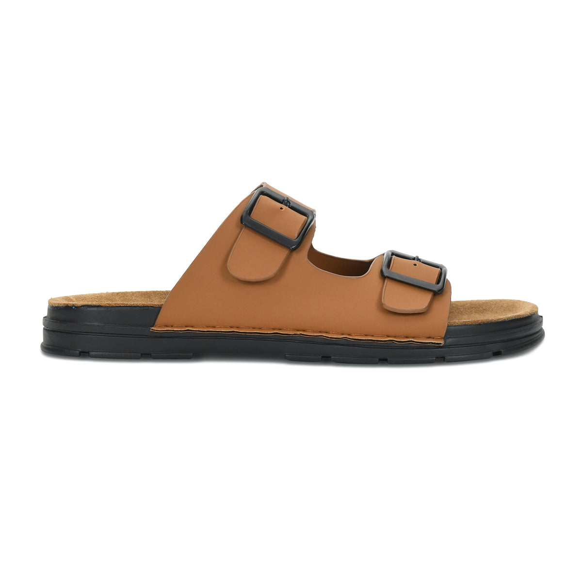 stepsoft-vegan-leather-buckle-slippers-men-tan