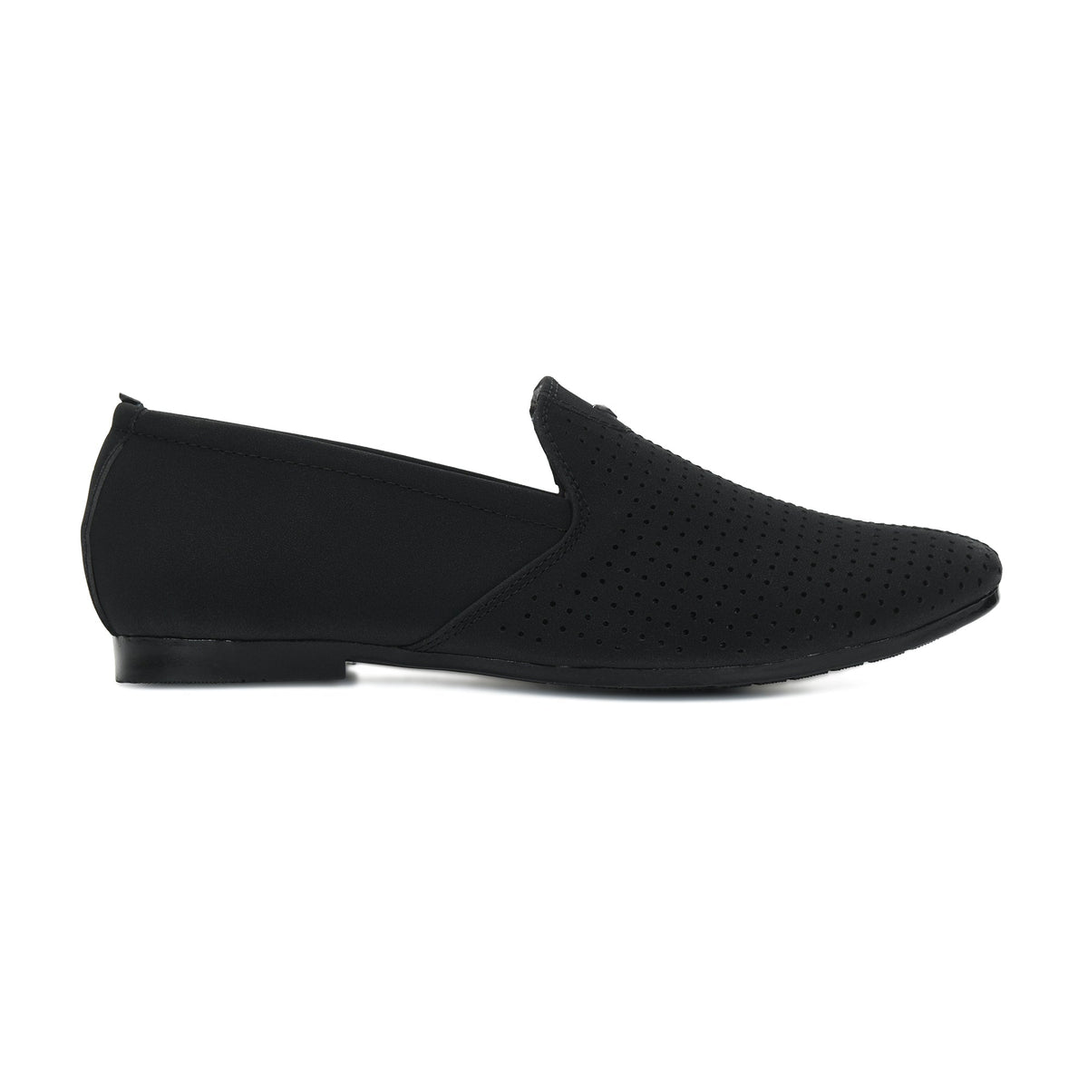 Suede Perforated Slip-On Juttis for Men