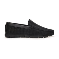 Textured Faux Leather Moccasin Loafers Men