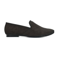 Suede Perforated Slip-On Juttis for Men