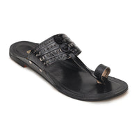 Embossed Pure Leather Kolhapuri Chappals