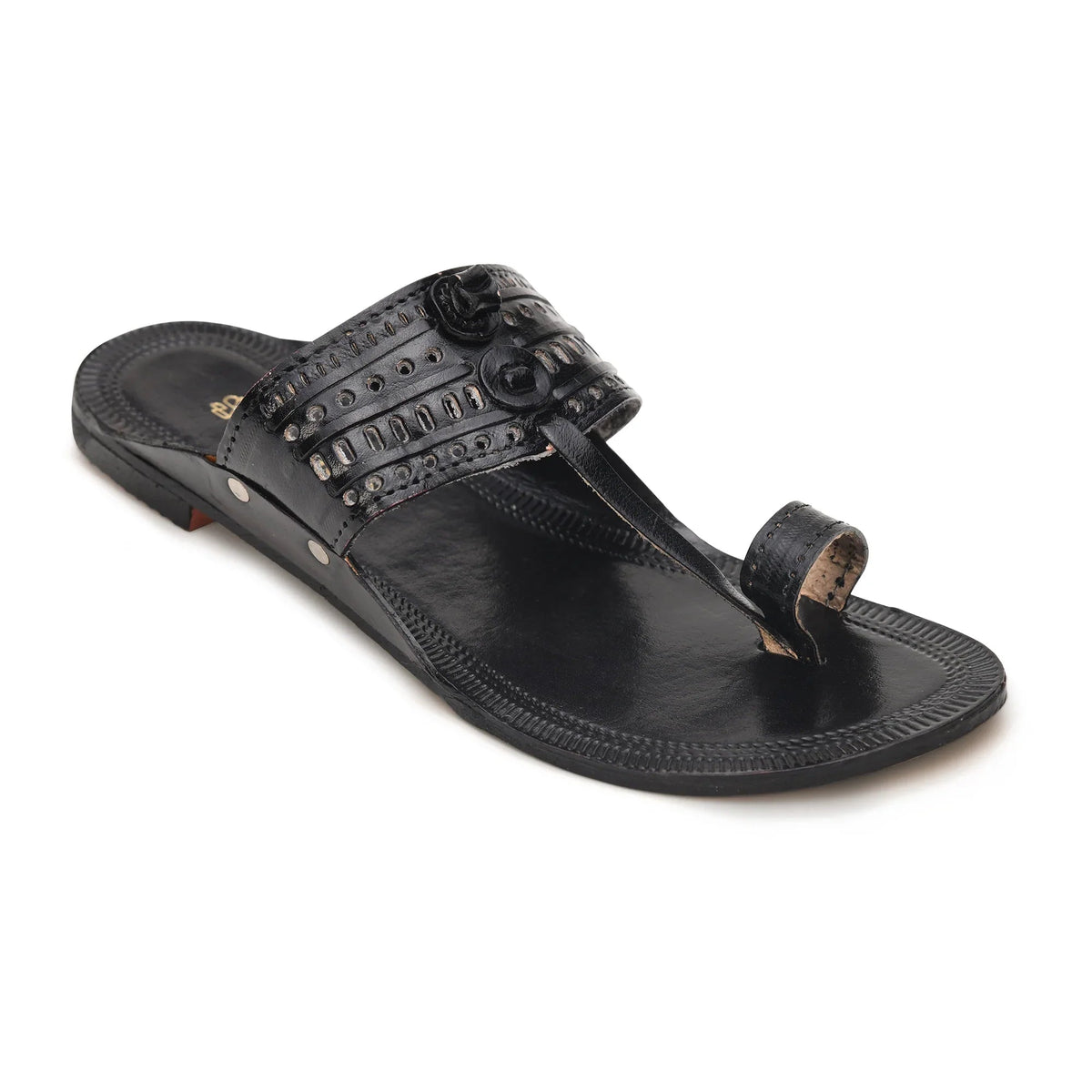 Embossed Pure Leather Kolhapuri Chappals