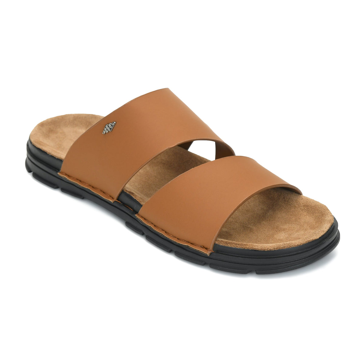 Dual Strap Vegan Leather Comfort Slippers
