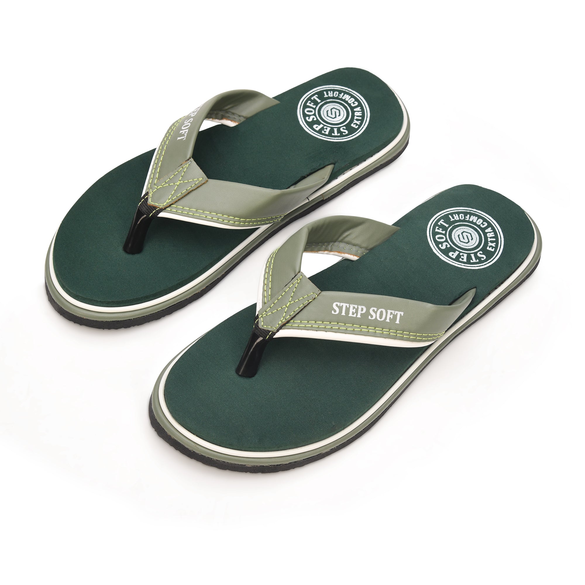 EVA V-Shape Anti-Skid Flip Flops for Men Green