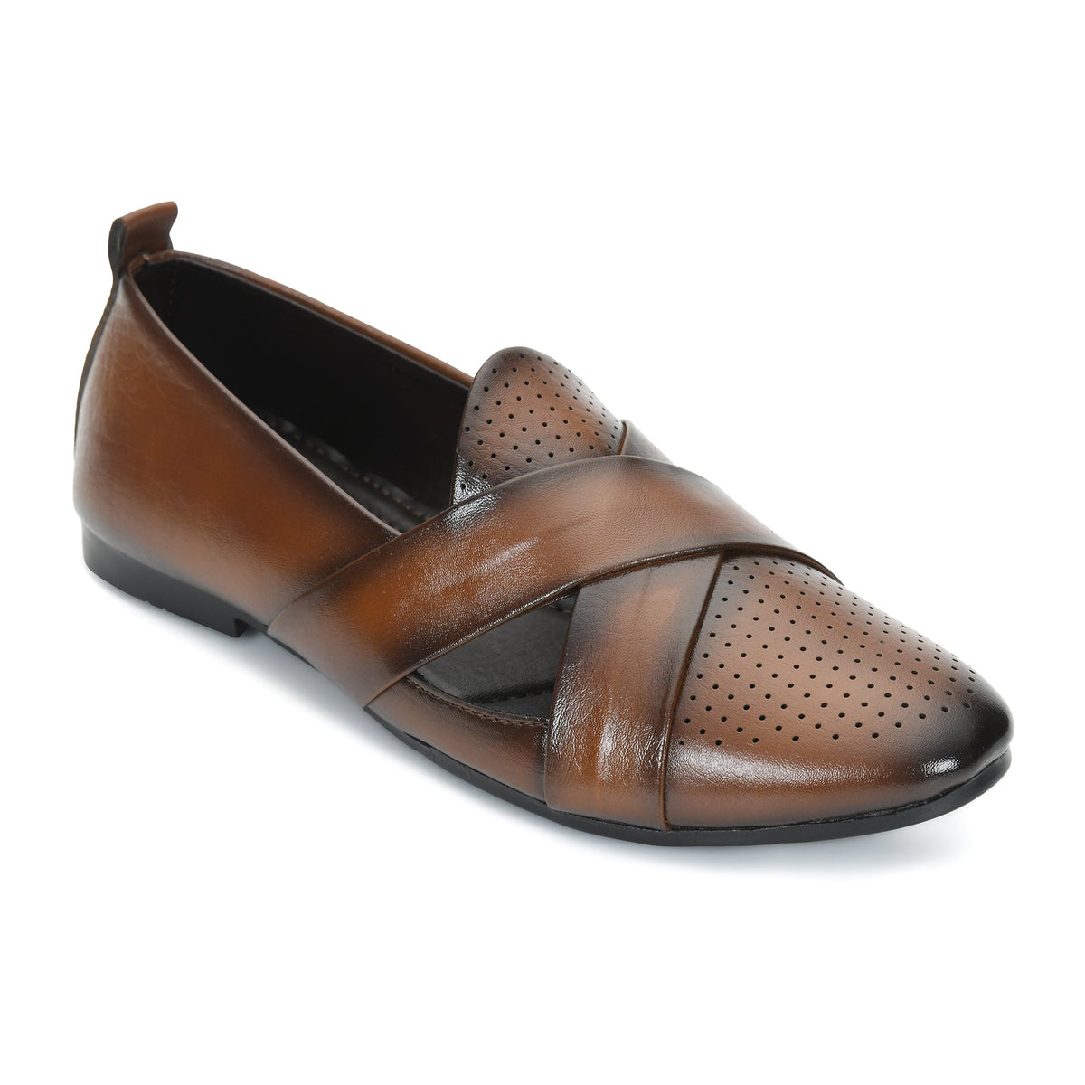 Criss-Cross Nagra Jutti Loafers for Men