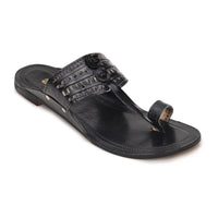 Embossed Pure Leather Kolhapuri Chappals
