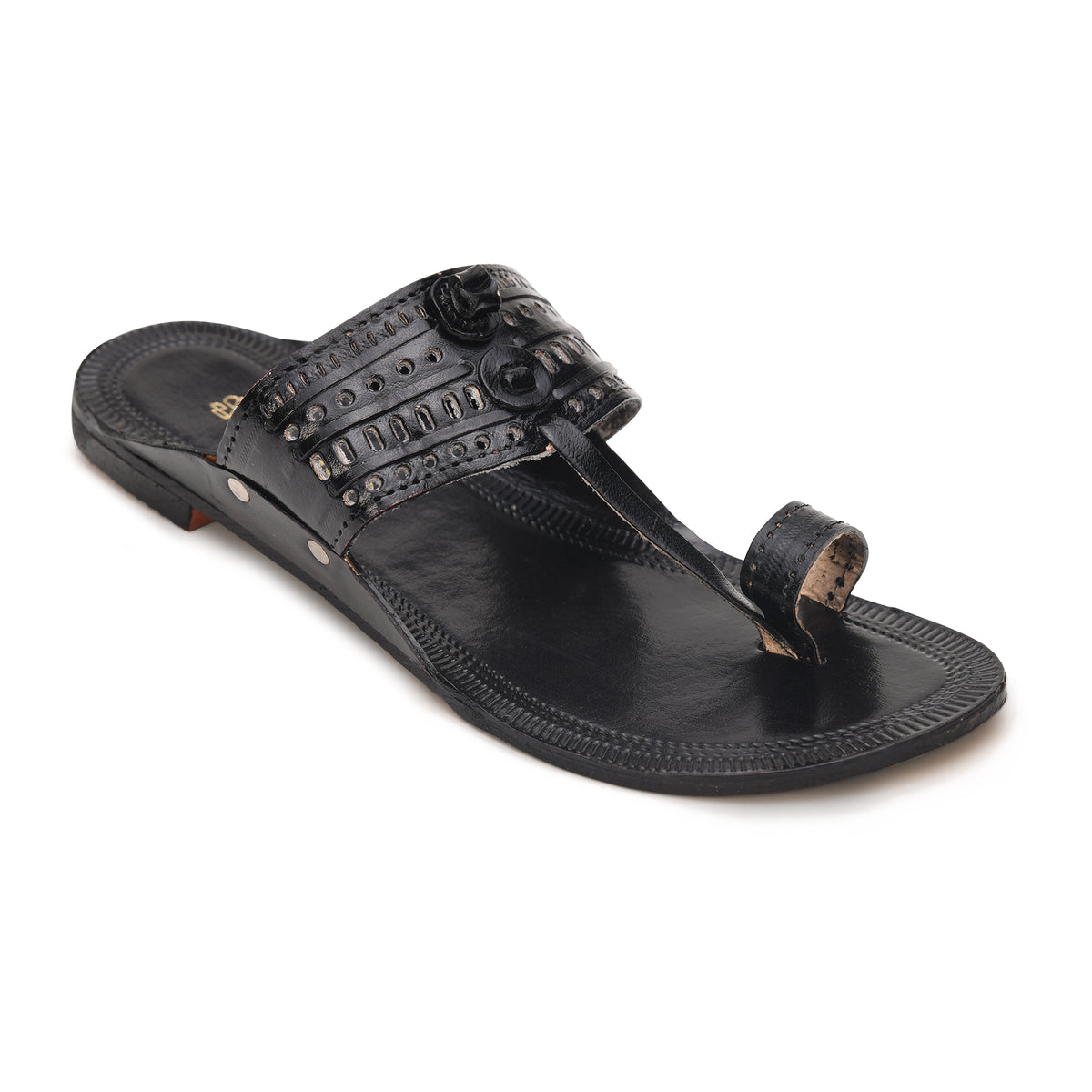 Embossed Pure Leather Kolhapuri Chappals
