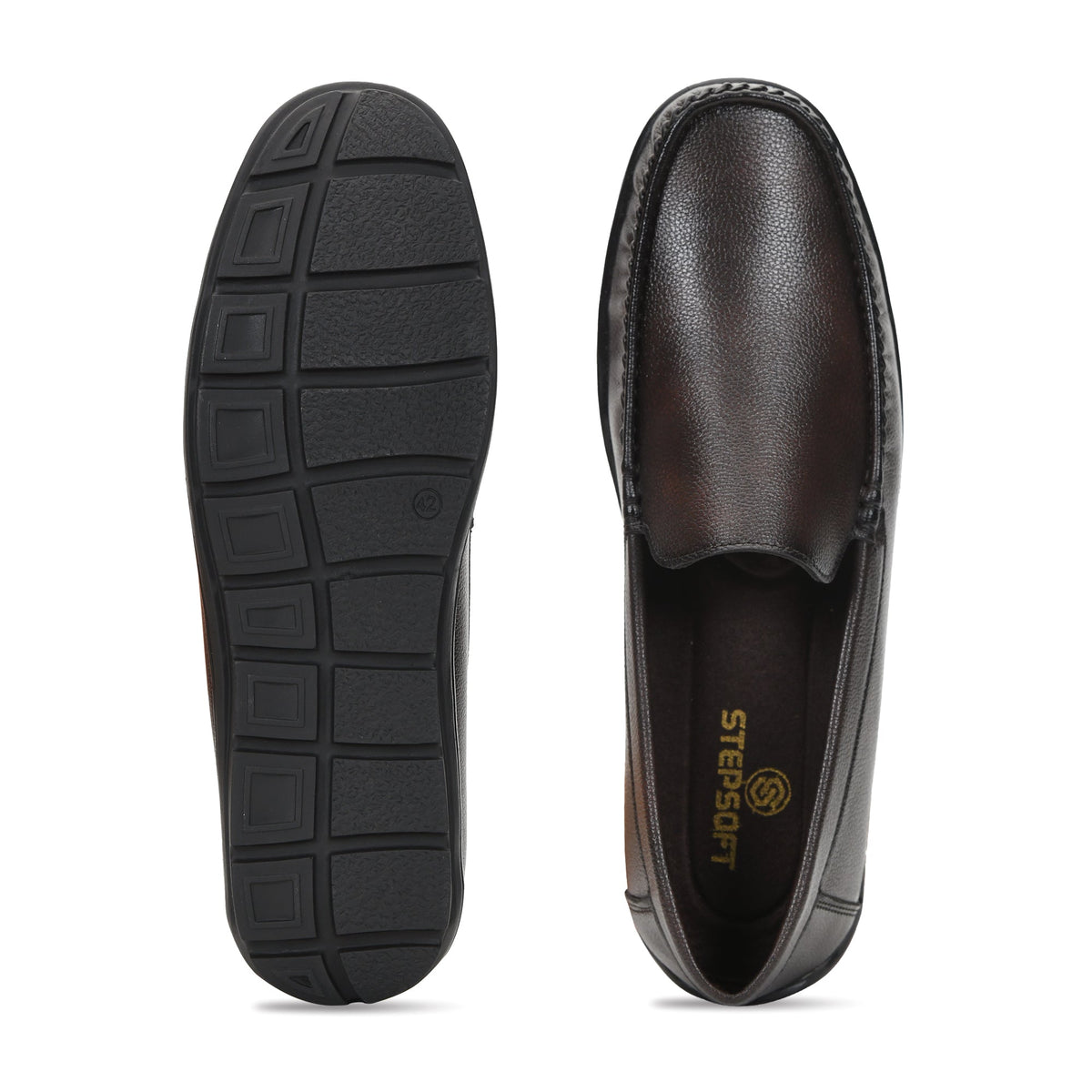Faux Leather Cushioned Slip-On Loafers Men