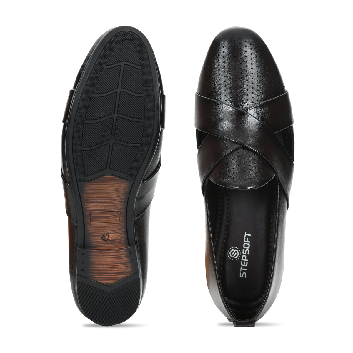 Criss-Cross Nagra Jutti Loafers for Men