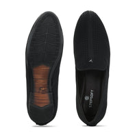 Suede Perforated Slip-On Juttis for Men