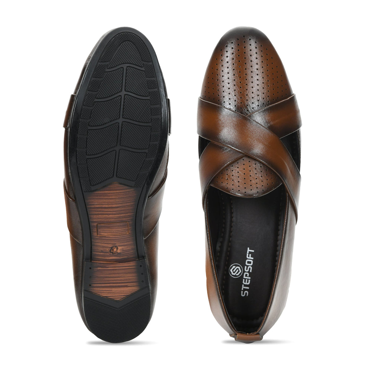 Criss-Cross Nagra Jutti Loafers for Men