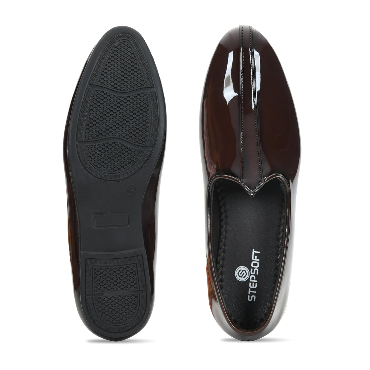 Patent Finish Ethnic Jutti Mojari Men