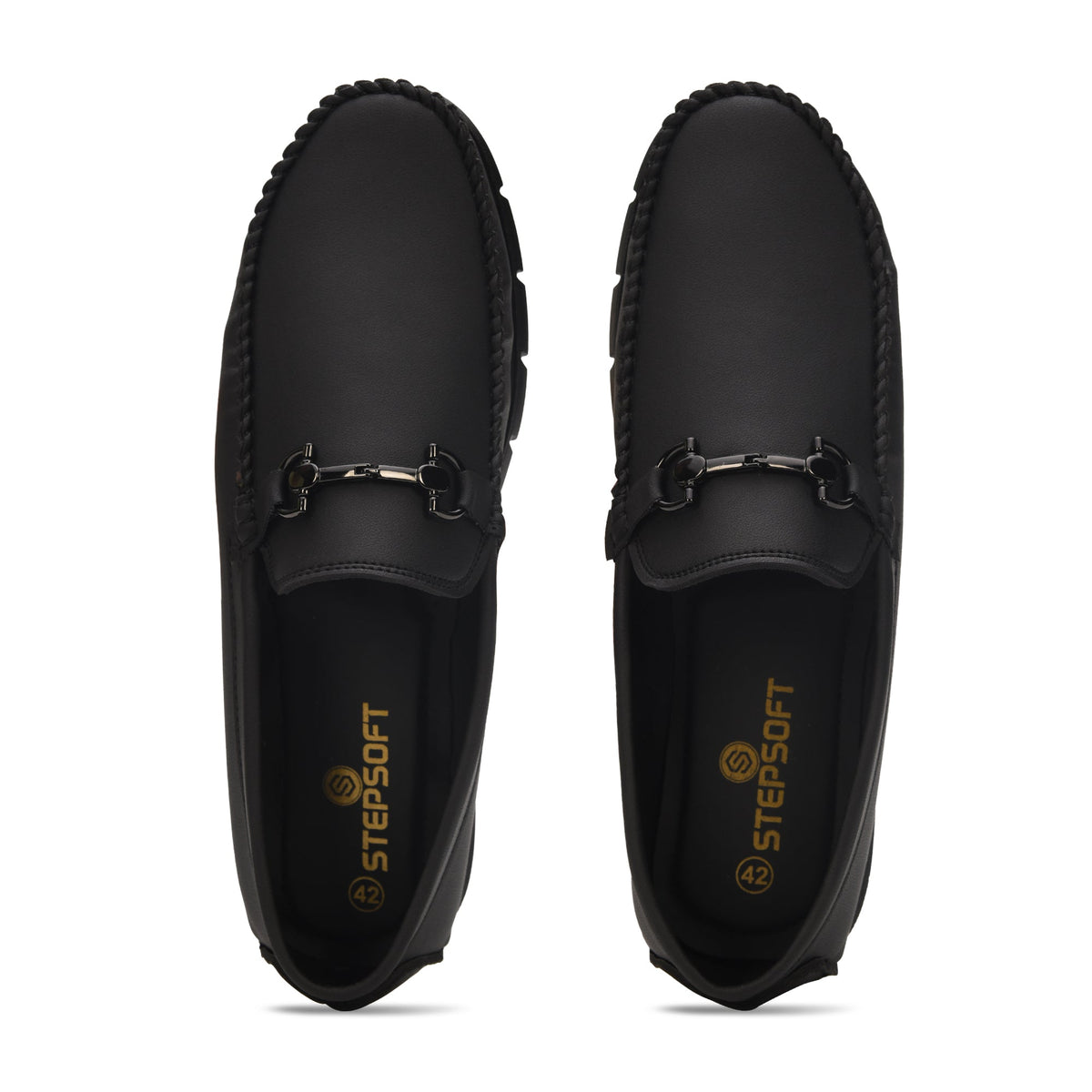 STEPSOFT Men’s Faux Leather Bit Loafers | Slip-On Loafer Shoes for Office, Casual & Formal Wear