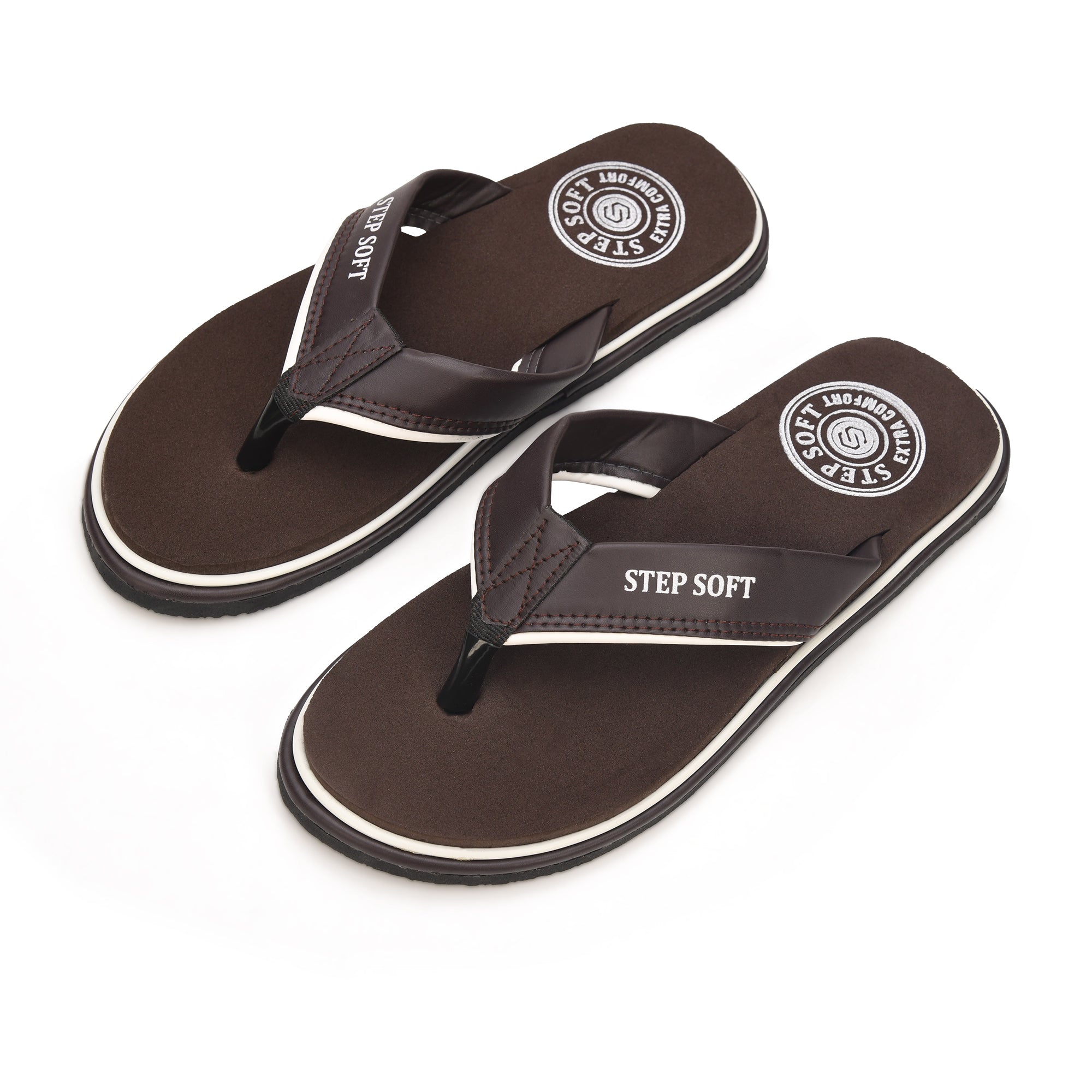 EVA V-Shape Anti-Skid Flip Flops for Men Brown