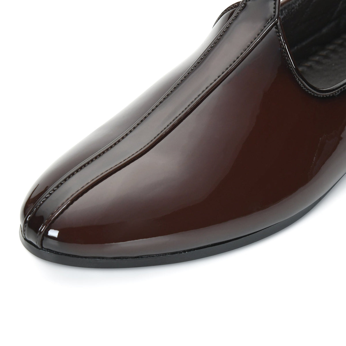 Patent Finish Ethnic Jutti Mojari Men