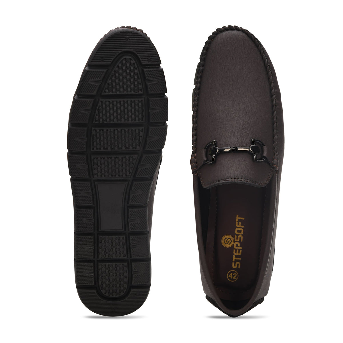STEPSOFT Men’s Faux Leather Bit Loafers | Slip-On Loafer Shoes for Office, Casual & Formal Wear