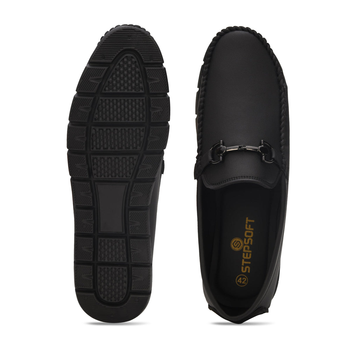 STEPSOFT Men’s Faux Leather Bit Loafers | Slip-On Loafer Shoes for Office, Casual & Formal Wear