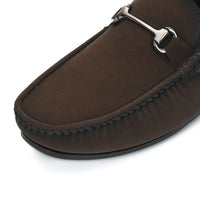 Suede Finish Horsebit Slip-On Loafers Men