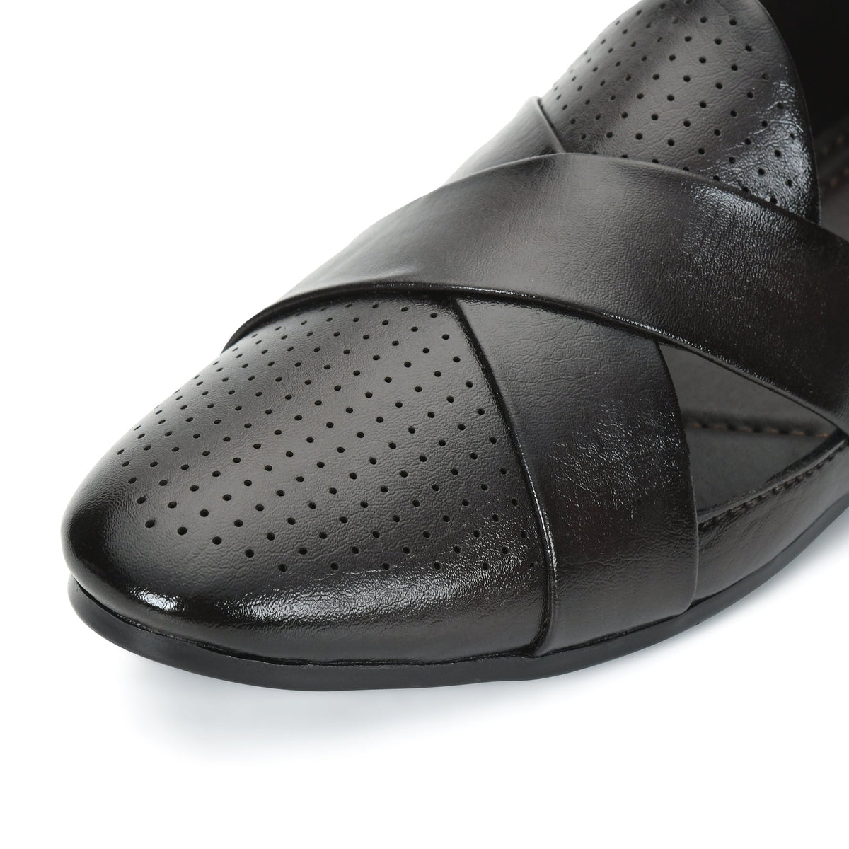 Criss-Cross Nagra Jutti Loafers for Men