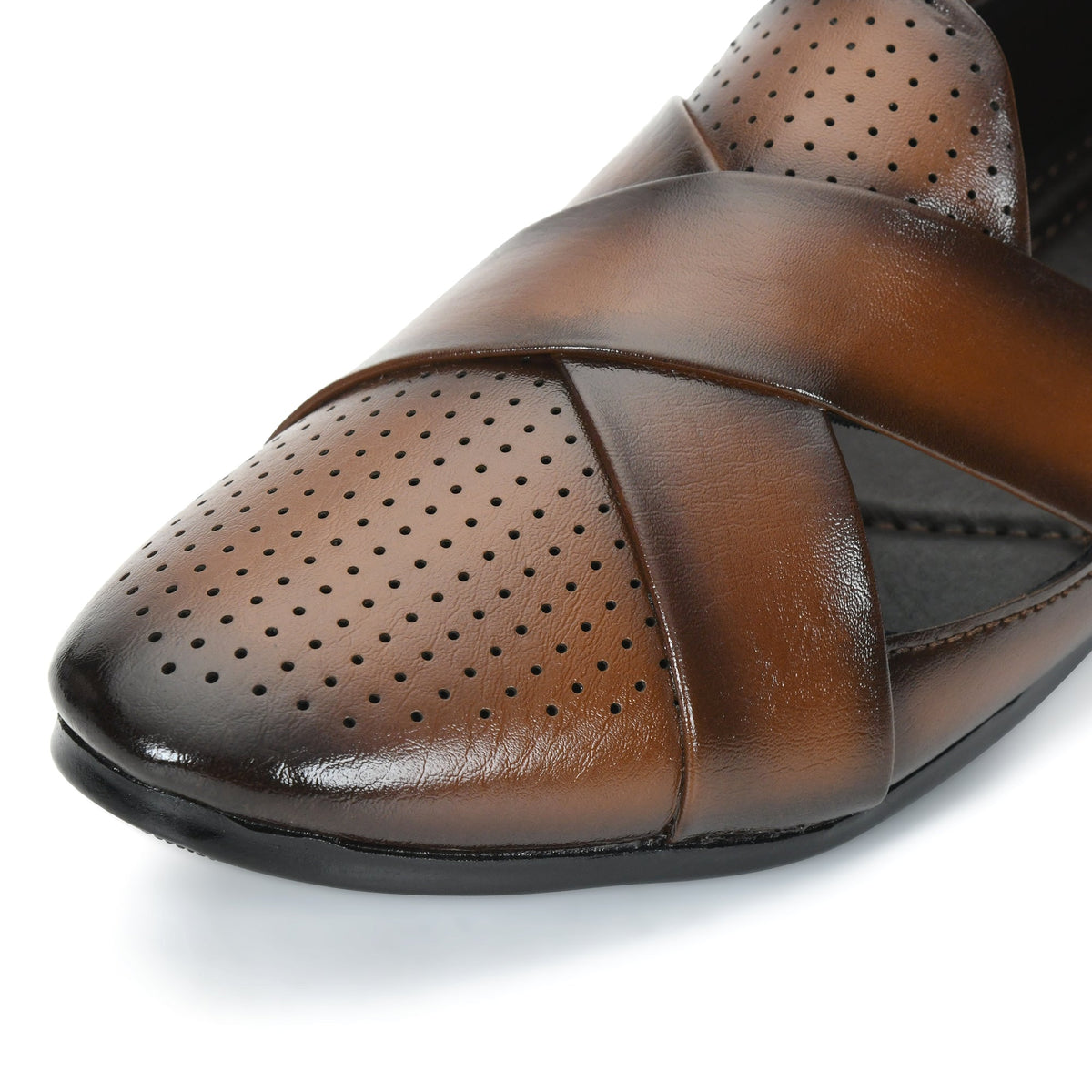 Criss-Cross Nagra Jutti Loafers for Men