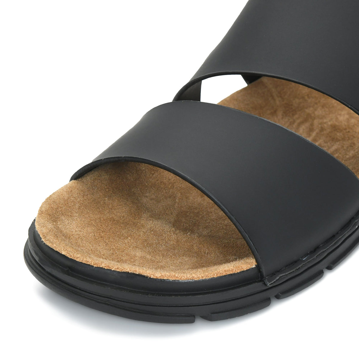 Dual Strap Vegan Leather Comfort Slippers