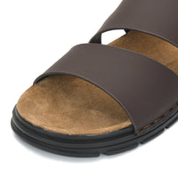 Dual Strap Vegan Leather Comfort Slippers