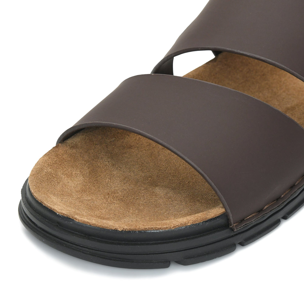 Dual Strap Vegan Leather Comfort Slippers