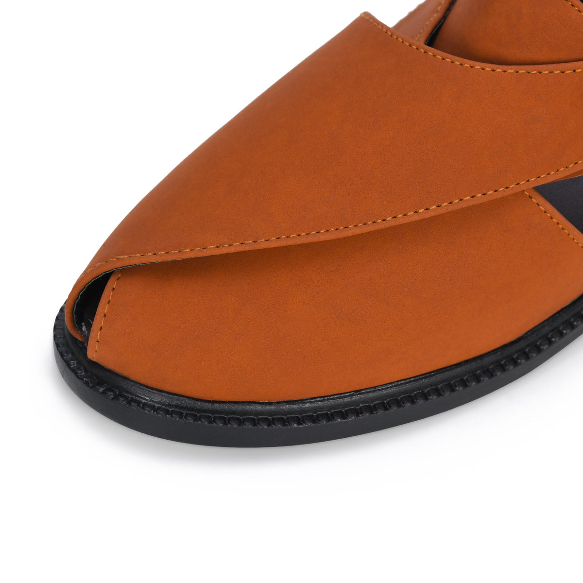 Suede Peshawari Closed-Toe Sandals Men