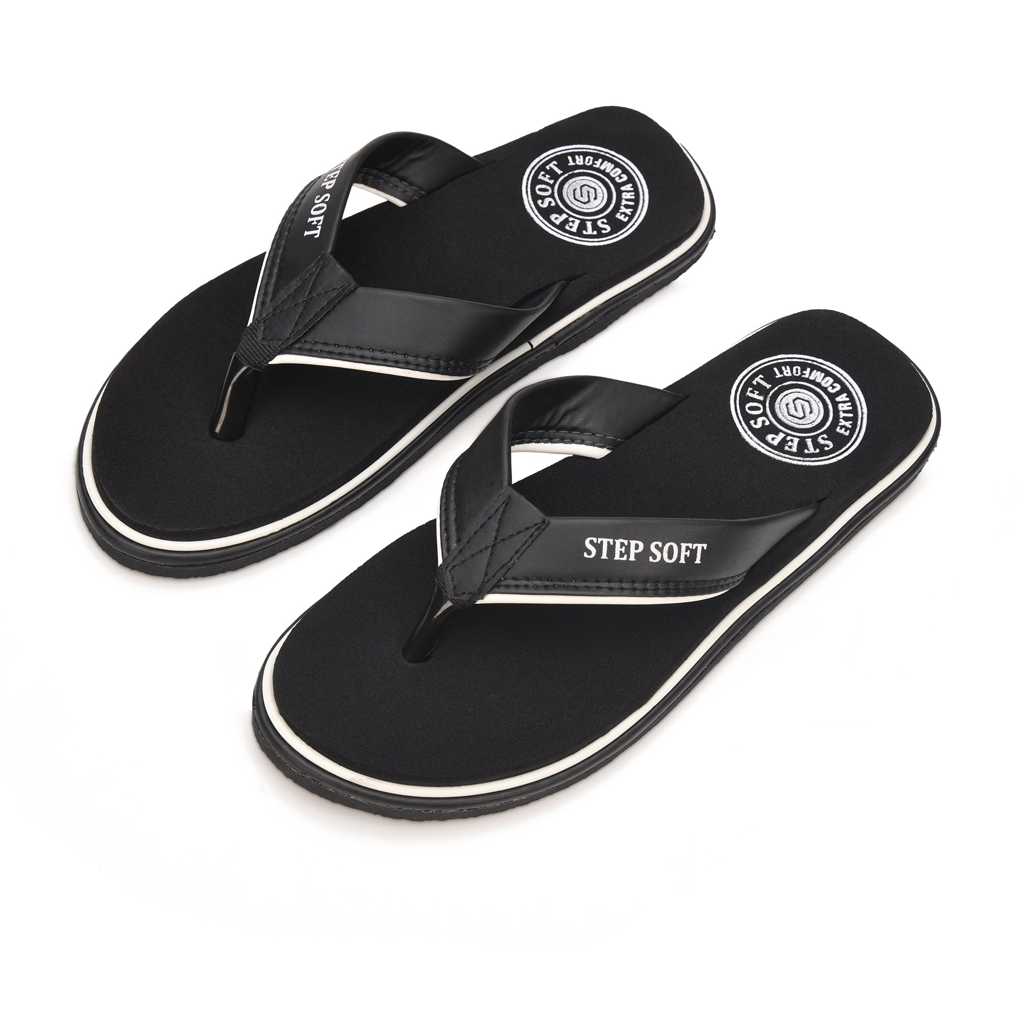 EVA V-Shape Anti-Skid Flip Flops for Men Black