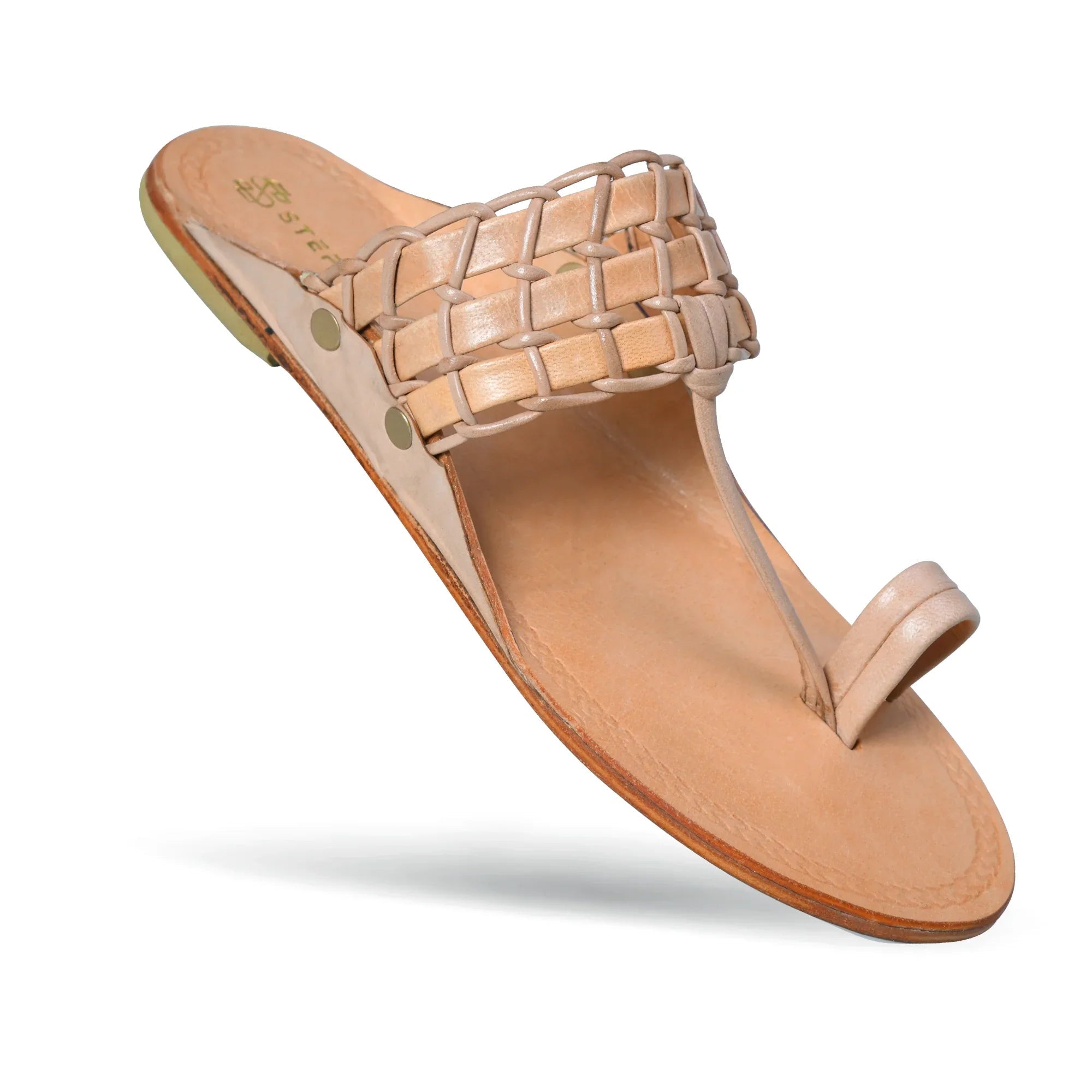 Woven Pure Leather Kolhapuri Chappals