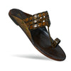 Woven Pure Leather Kolhapuri Chappals