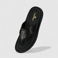 Handcrafted Leather V-Shape Slippers Men