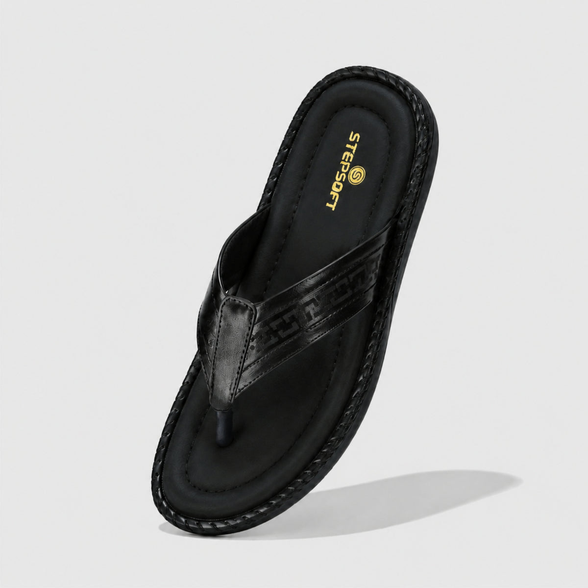Handcrafted Leather V-Shape Slippers Men
