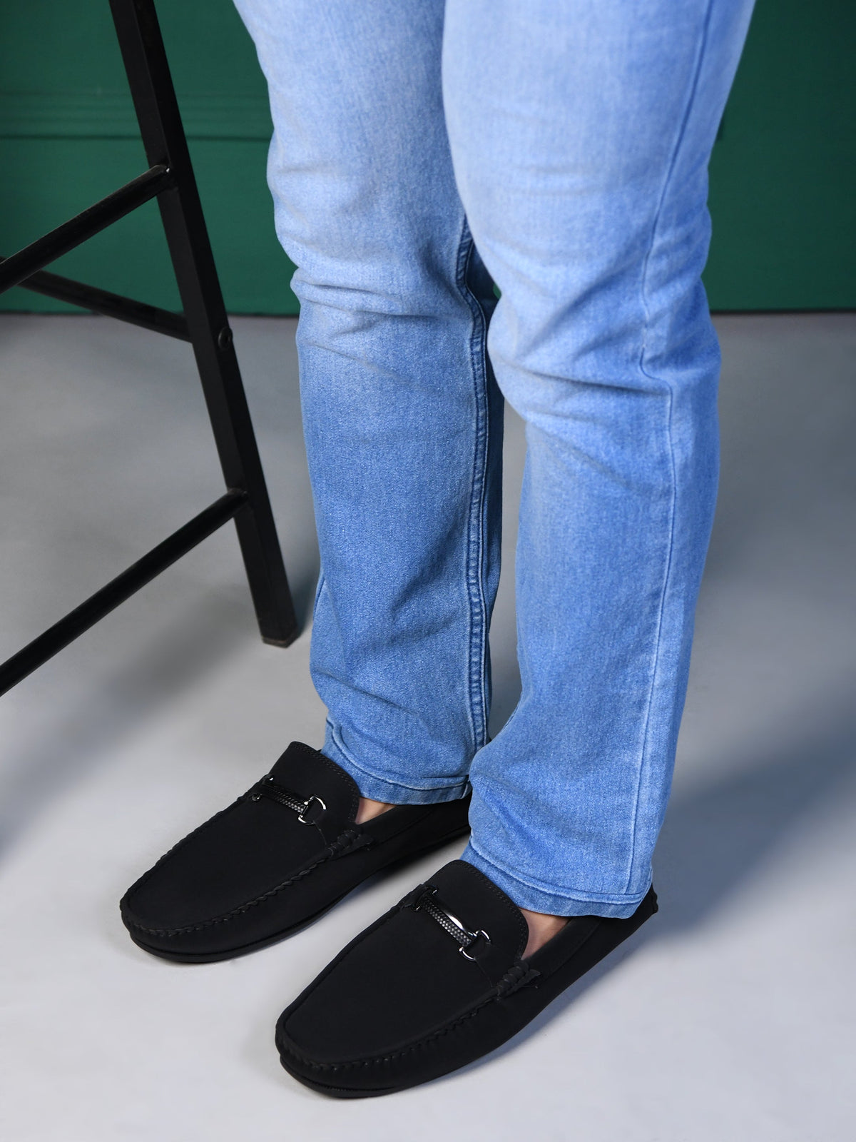 Horsebit Faux Suede Slip-On Loafers Men
