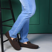 Horsebit Faux Suede Slip-On Loafers Men