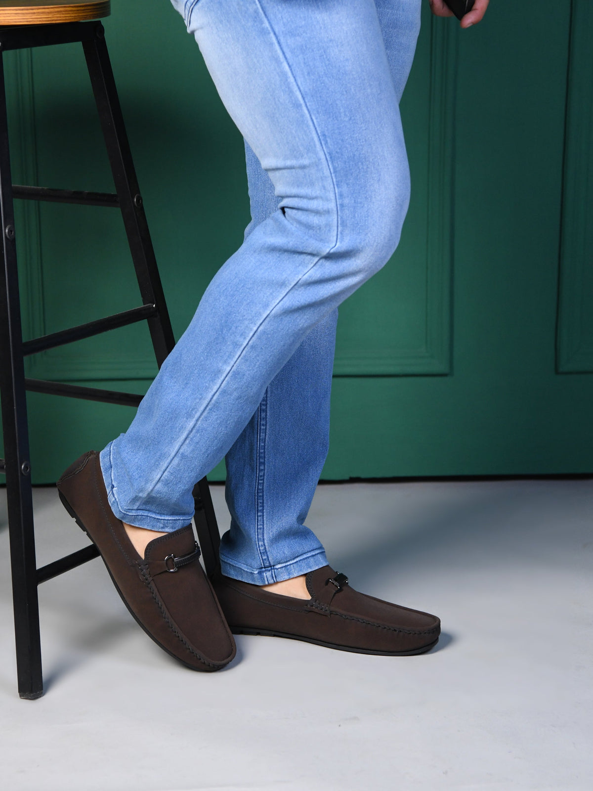 Horsebit Faux Suede Slip-On Loafers Men