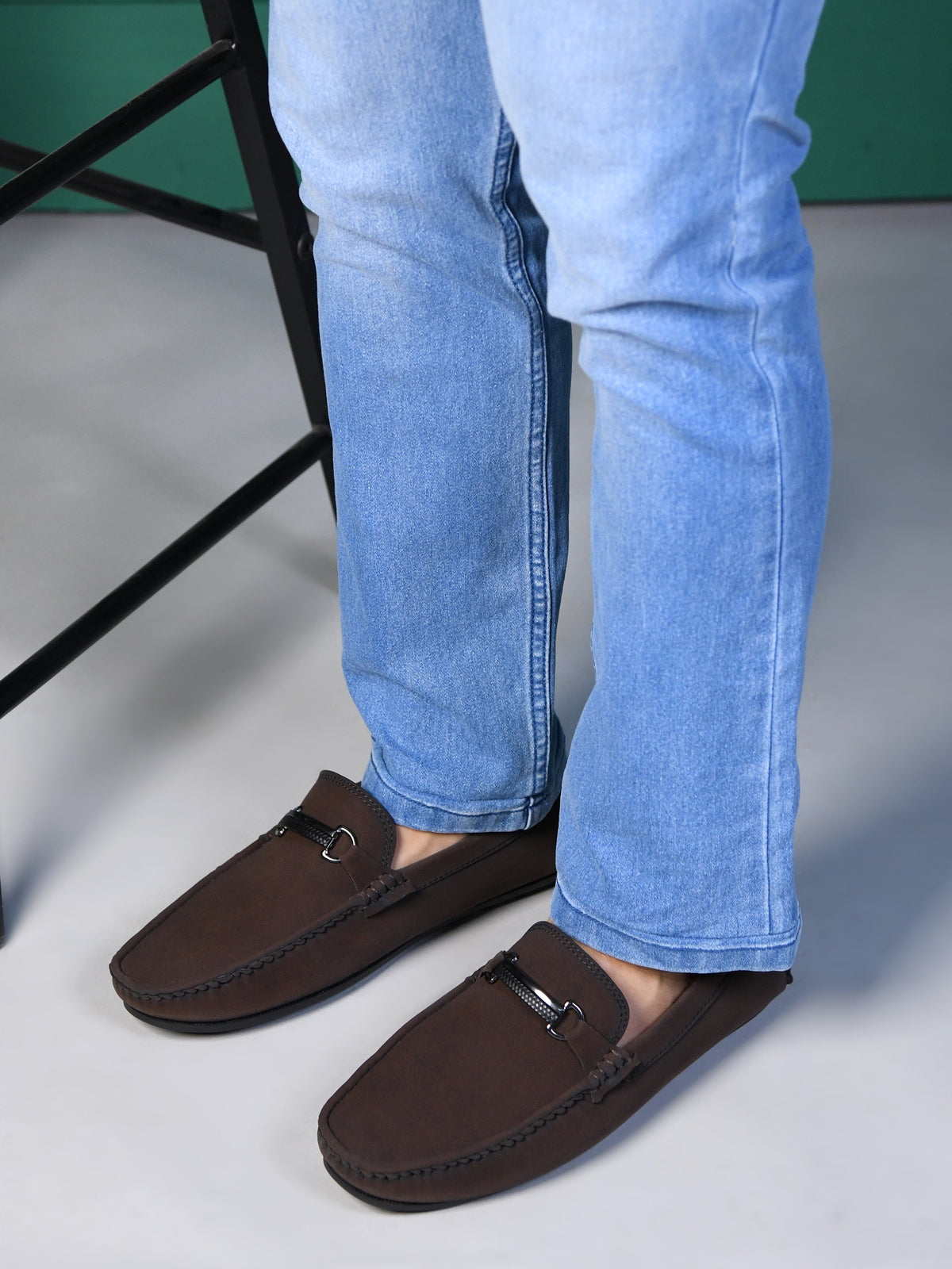 Horsebit Faux Suede Slip-On Loafers Men